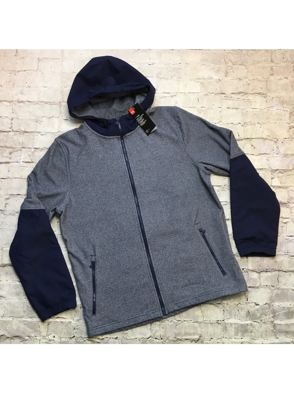 NEW Under Armour Phenom Full Zip Hood Jacket in Midnight Navy